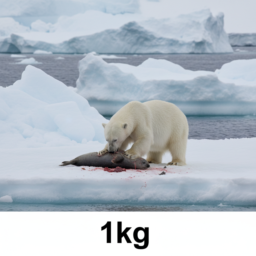 Чим живиться білий ведмідь, щоб підтримувати вагу